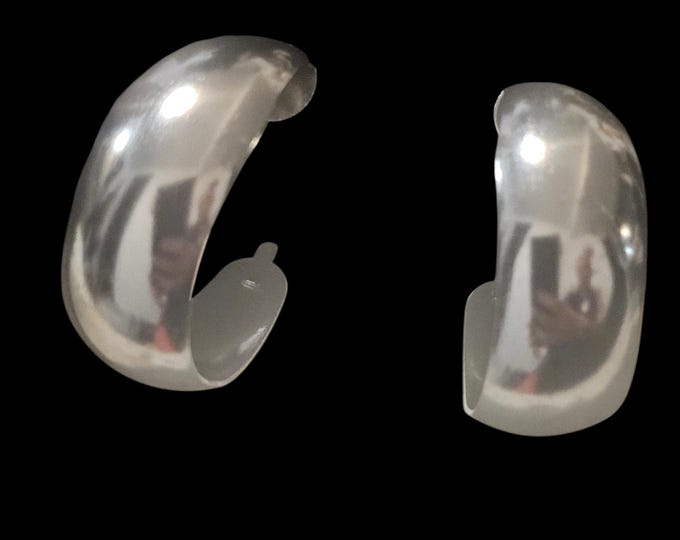 Homemade Silver Hoop Earrings: Stud Hoops