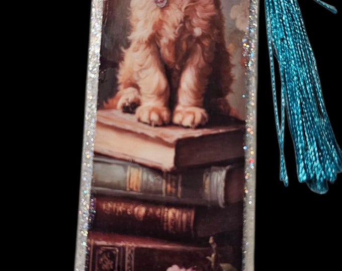 Homemade Springer Spaniel Bookmark: One-Of-A-Kind Acrylic Page Marker with Tassel, Dog Lover Gift