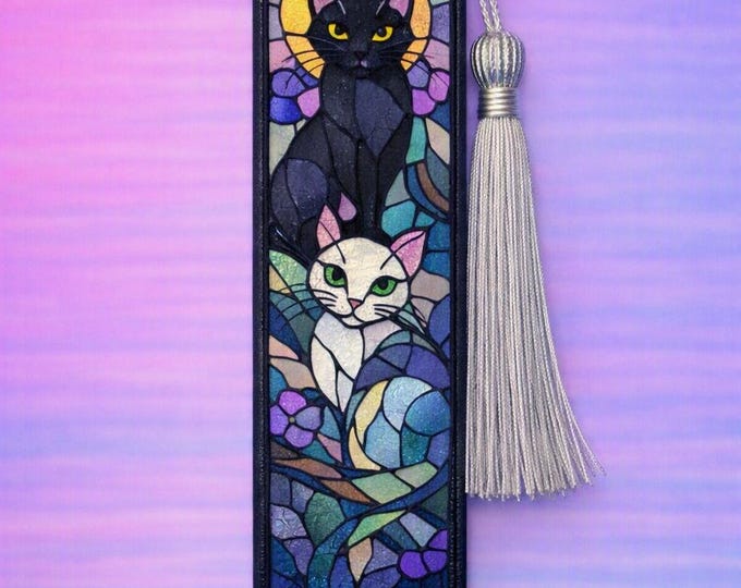 Gothic Wood Bookmark | Black Cat Wooden Bookmark