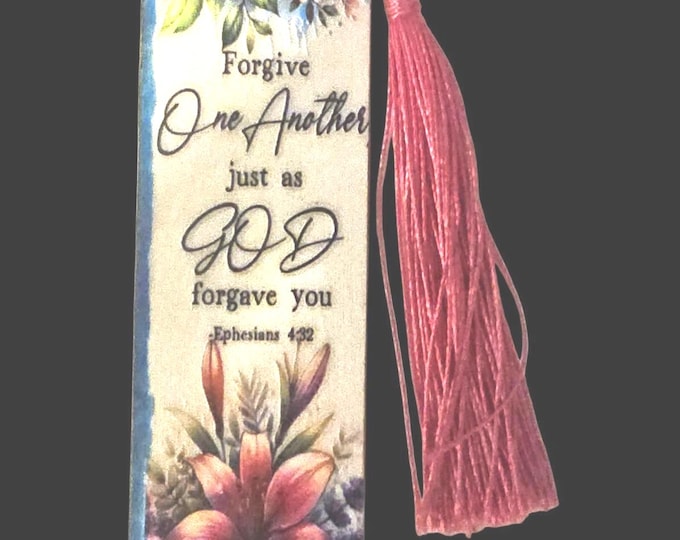 Christian Wood Bookmark | Ephesians 4 32 Corinthians 5:7 | Faith Based Wooden Bookmark