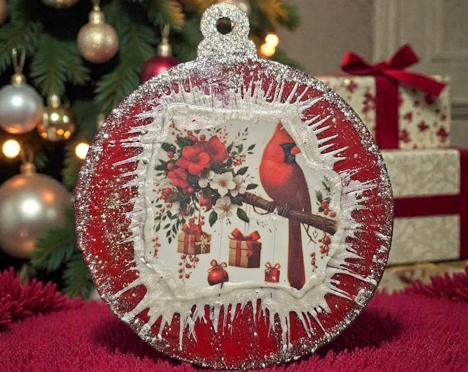 Handmade Cardinal Christmas Ornament: One-Of-A-Kind Holiday Decor Decor, Unique Tree Decoration