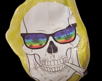 Handmade Shell Car Charm: Skeleton Car Hanger