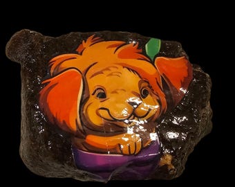 Handmade Lion Rock Art: Doorstop, Paperweight, Bookend