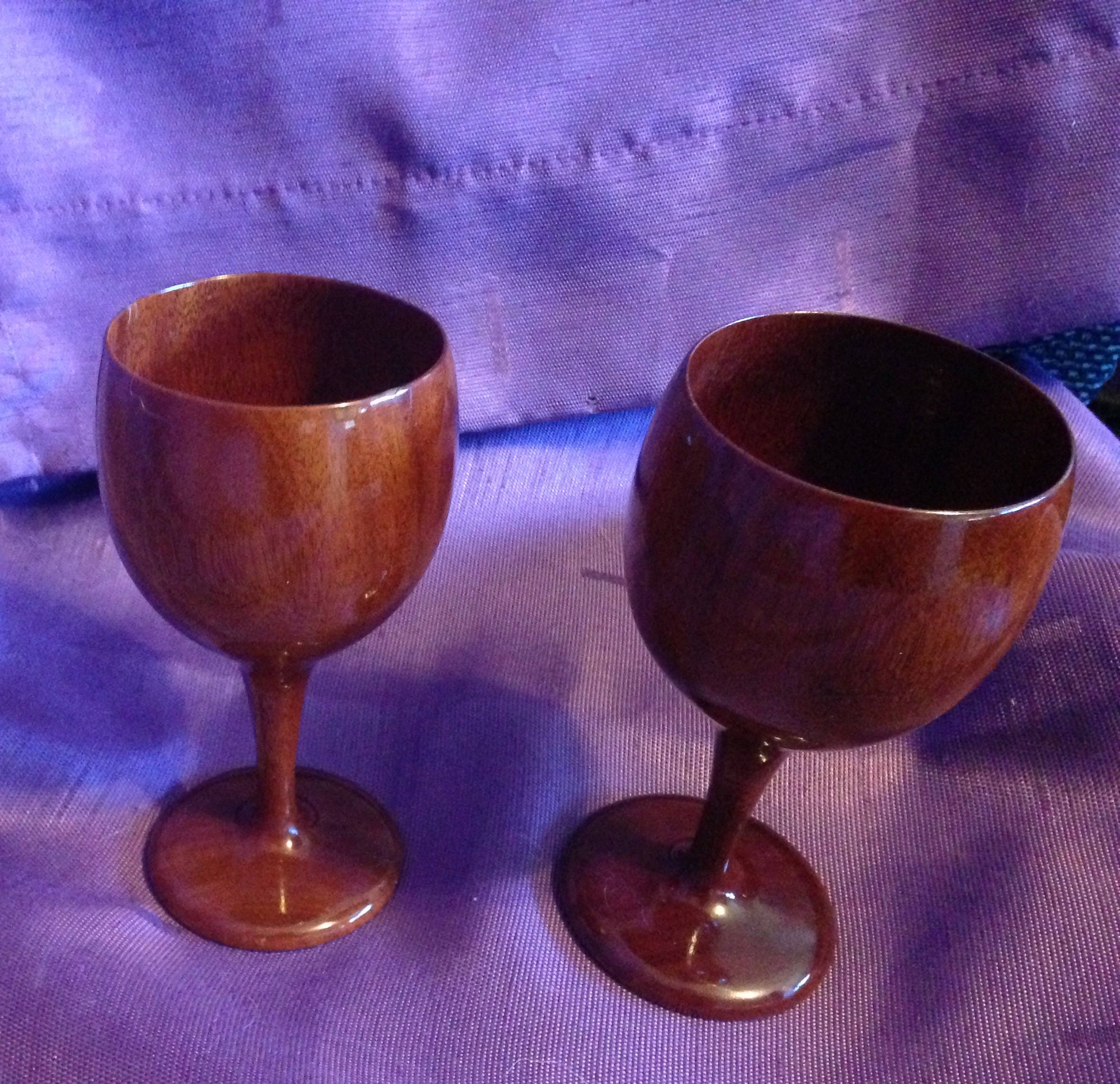 Rosewood Stemware Wood Wine Glasses Old World Timber Art Etsy