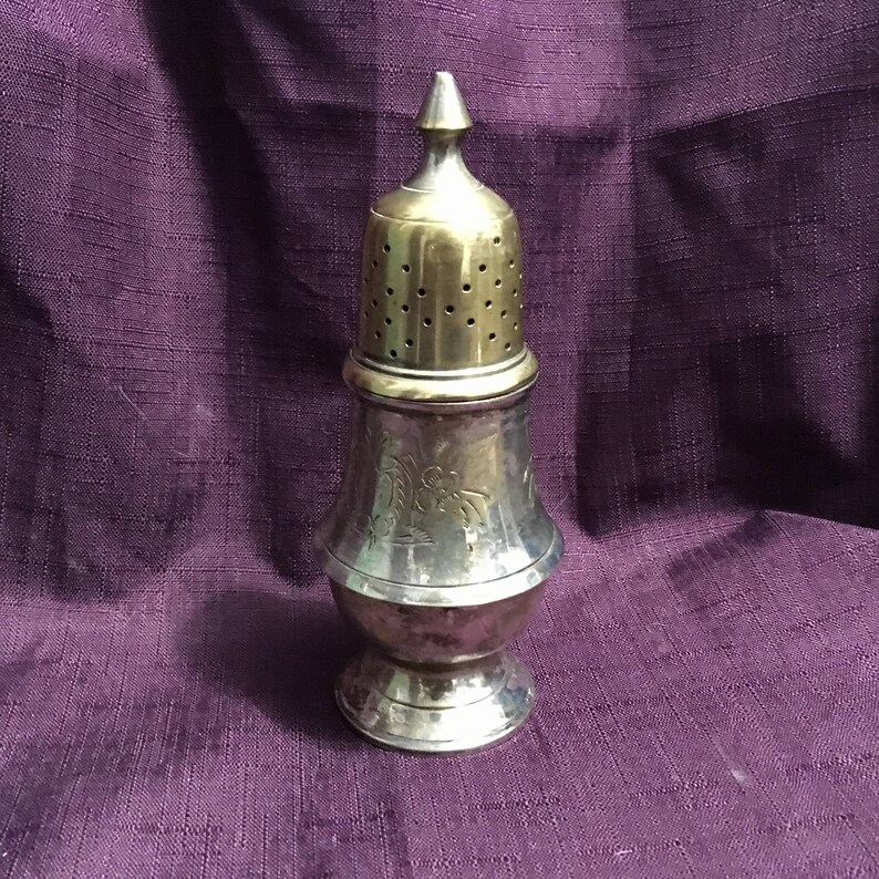 Victorian Silver Muffineer Antique Silver Plate Shaker EPNS Sugar Sifter FREE USA Shipping @Everything Vintage Table Decor