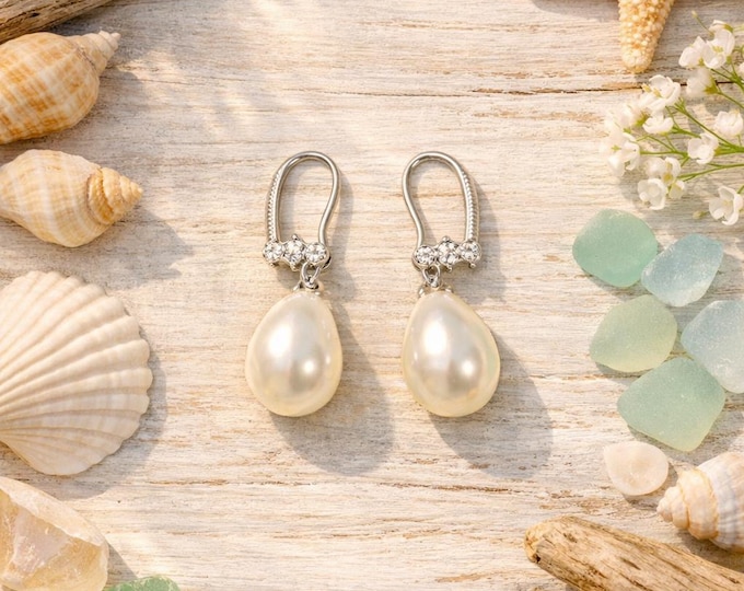 Pearl Drop Silver Earrings – Designs by Sher®