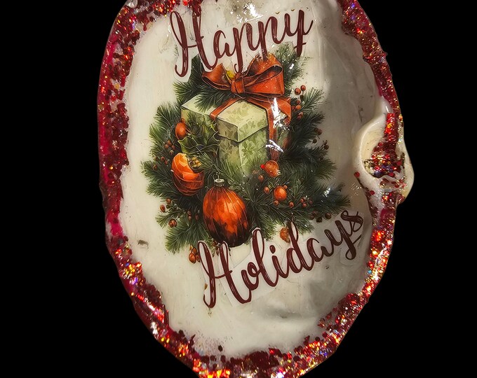 Handmade Shell Christmas Ornament: One-Of-A-Kind Holiday Deco, Merry Christmas