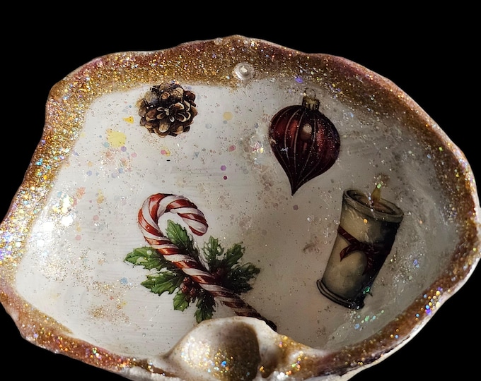 Handmade Shell Christmas Ornament: One-Of-A-Kind  Holiday Decor