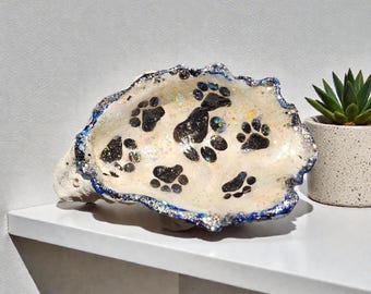Paw Prints Shell Home Decor: Knick Knack, Pill Holder, Art