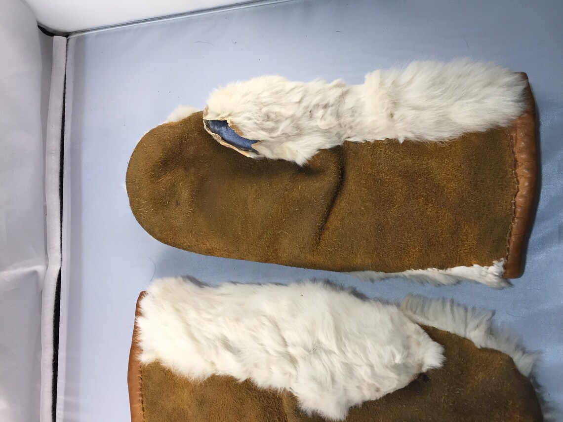 1930 Eskimo Mittens Auténtico Inuit Mitts Fur Mittens Carribou Etsy