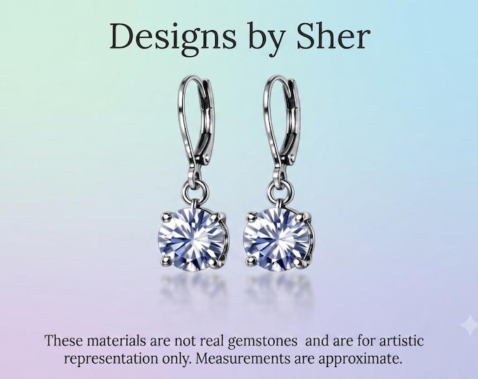 Radiant Diamond Drop Earrings | Handcrafted Lever-Back Elegance in White Gold Cubic Zirconia | Bridal Jewelry