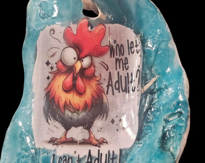 Handmade Adulting Shell Car Charm: One-Of-A-Kind Rear View Car Mirror Hanger, Adult