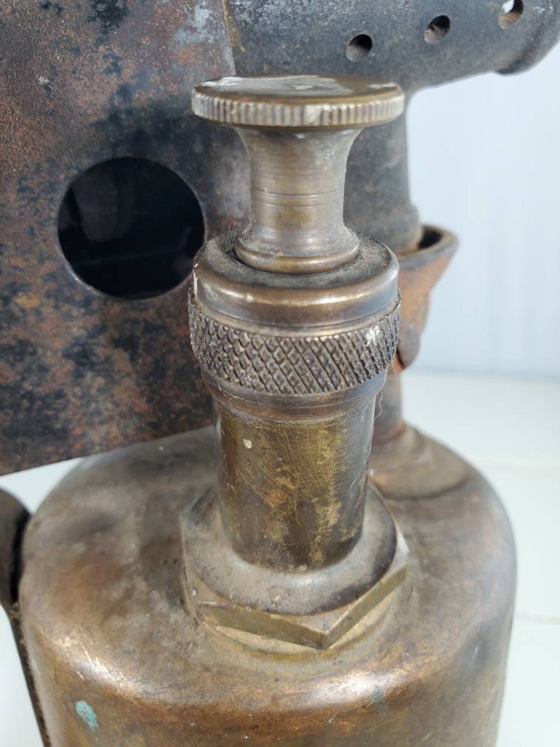 Antique Plumbers Blow Torch Copper Blow Torch Wood Handle Etsy