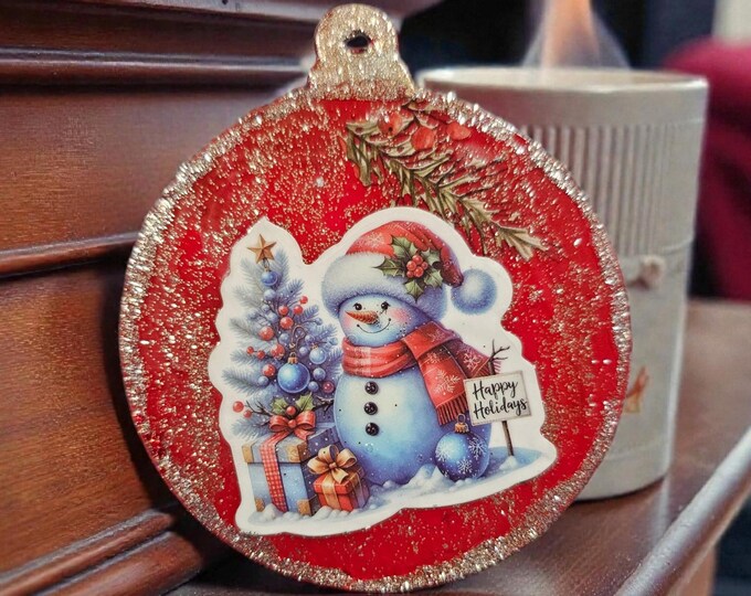 Handmade Snowman Christmas Ornament: One-Of-A-Kind  Holiday Decor