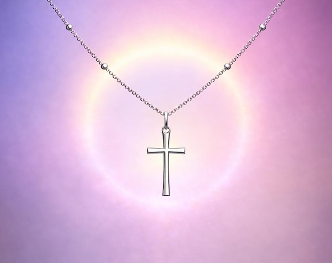 Stainless Steel Cross Necklace – Minimalist  Christian Jewelry – Designs by Sher®