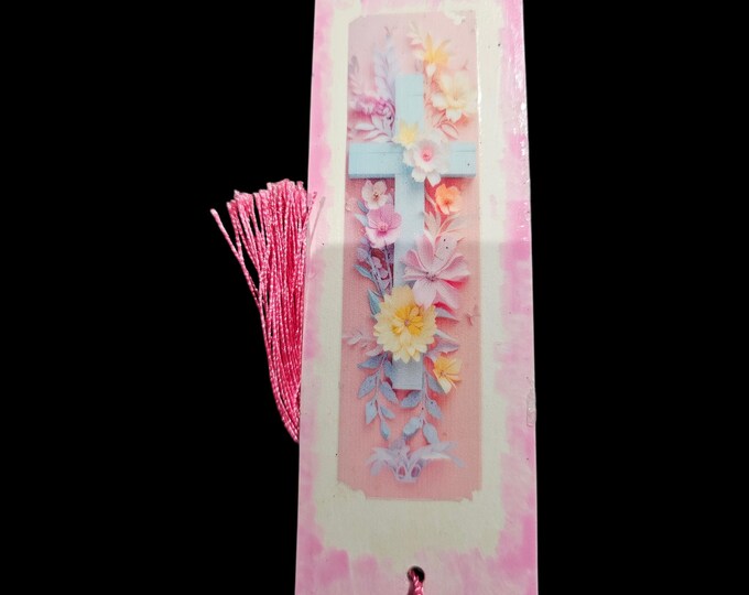 Handmade Cross Bookmark: Paper Page Maker with Tassel, Christianity, Spirituality, Religion