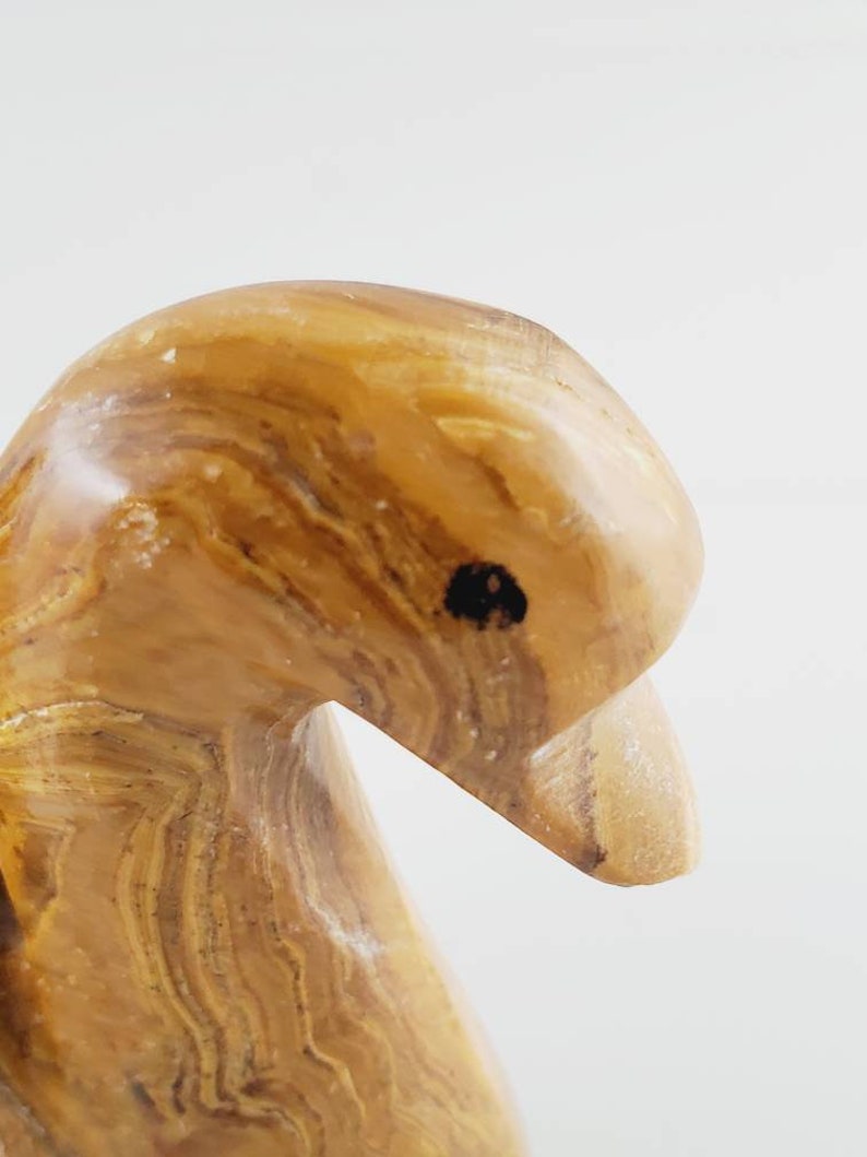 Hand Carved Granite Stone Swan Figurine FREE SHIPPING @Everything Vintage
