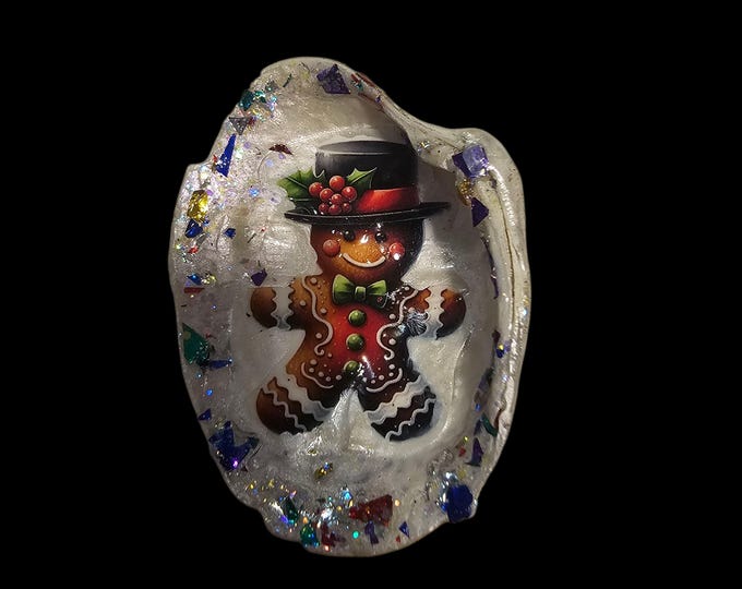 Handmade Gingerbread Man Shell Christmas Ornament: One-Of-A-Kind  Holiday Decor