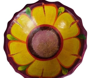 Vintage Mexican Pottery Salsa Bowl Wall Hanging Bowl @Everything Vintage FREE SHIPPING