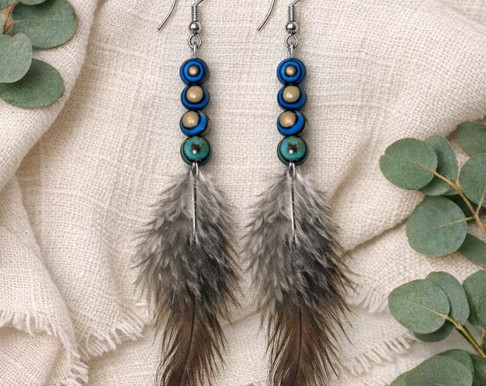 First Nations Feather Earrings | Handcrafted Indigenous Jewelry