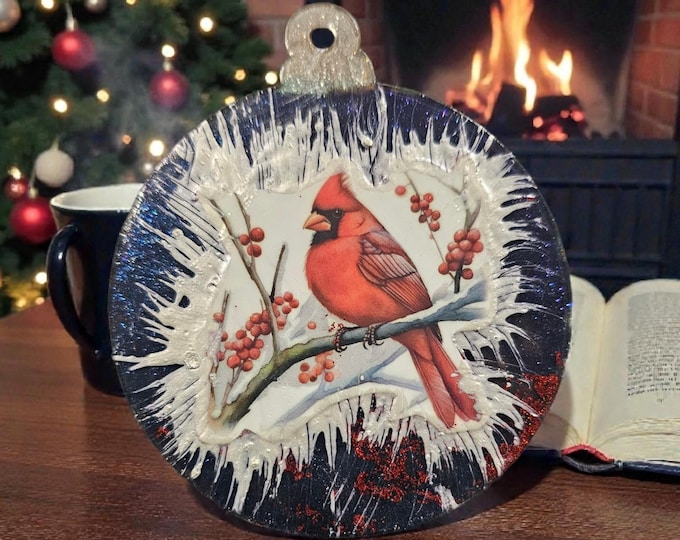 Handmade Red Cardinal Christmas Ornament: One-Of-A-Kind Holiday Decor, Bunny Rabbit
