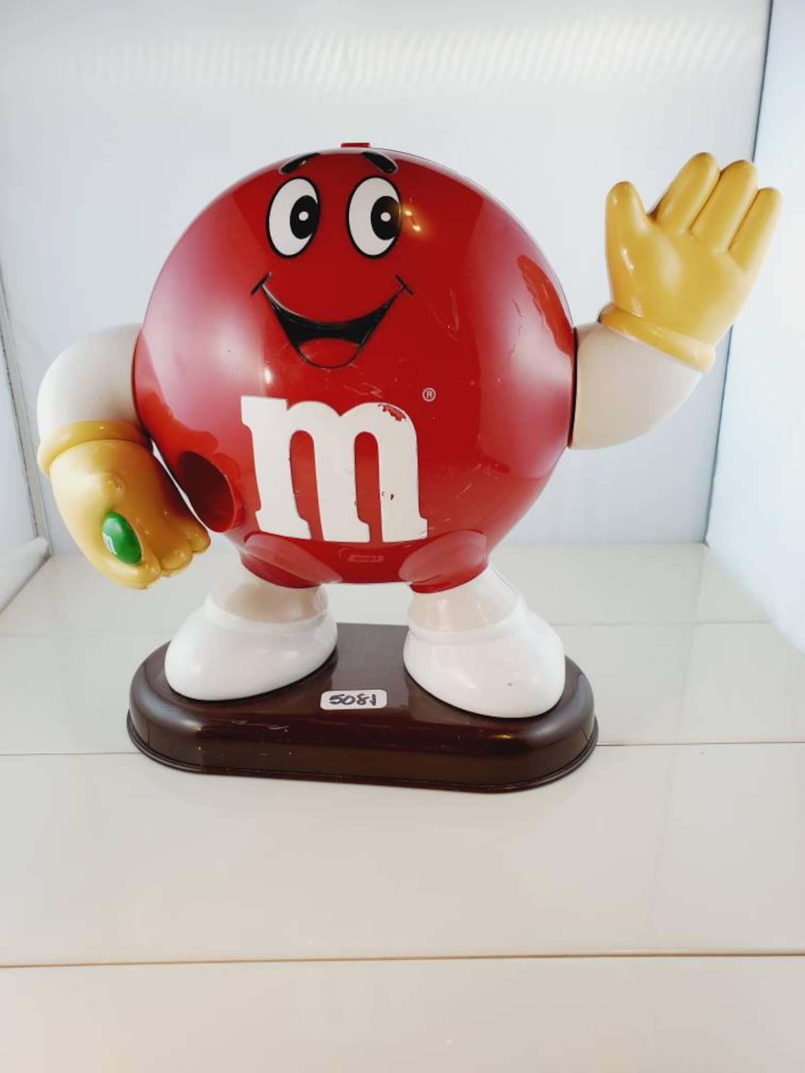 M & M Red Candy Dispenser 1990 M and M Candy Collectibles FREE Etsy