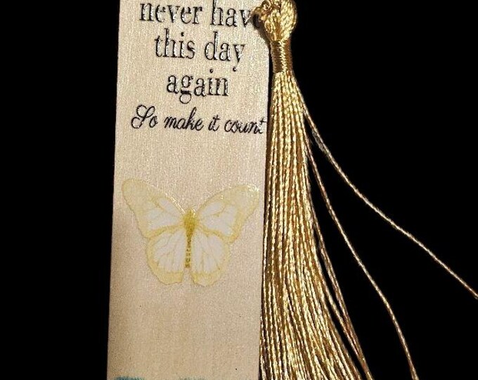 Handmade Wood Bookmark: One-Of-A-Kind Wooden Page Marker,  Encouragement