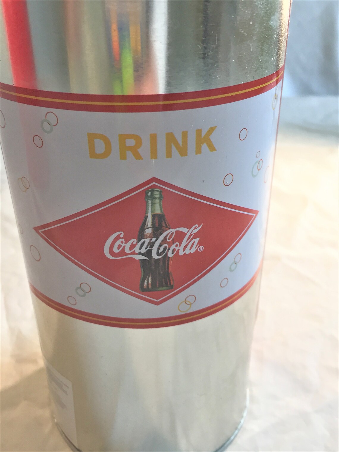 Coke Piggy Bank and Straw Container Coca Cola Piggy Bank and Etsy
