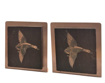 Copper Geese Bookends Fantasy Copperware Canada @Everything Vintage FREE SHIPPING