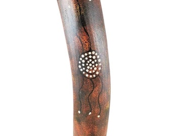 Spirit Pole Log Art Memorial Pole Indigenous Art Hollow Log Australian? Aboriginal Art @Everything Vintage