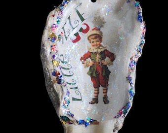 Shell Christmas Ornament Little Elf