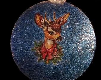 Handmade Christmas Ornament:  Bambi Reindeer