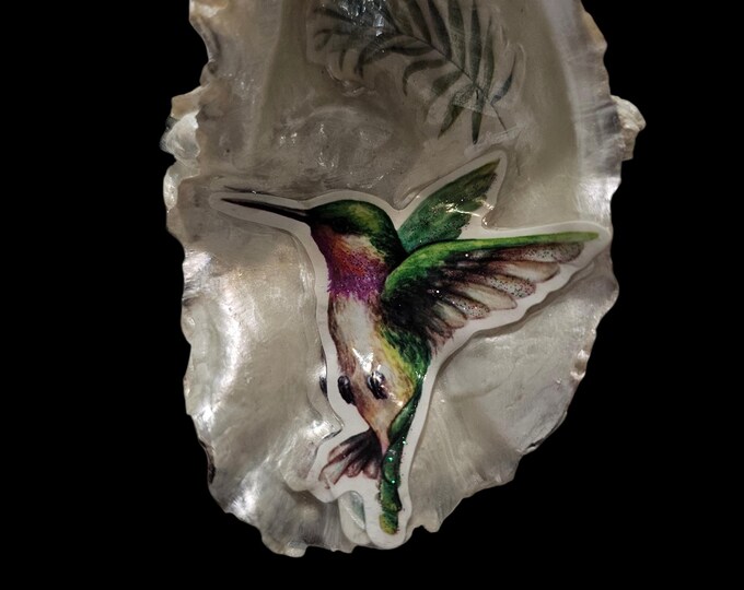 Handmade Hummingbird Shell Art: One-Of-A-Kind Shell Home Decor