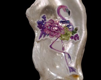 Flamingo Shell Home Decor: Knick Knack, Shell Art