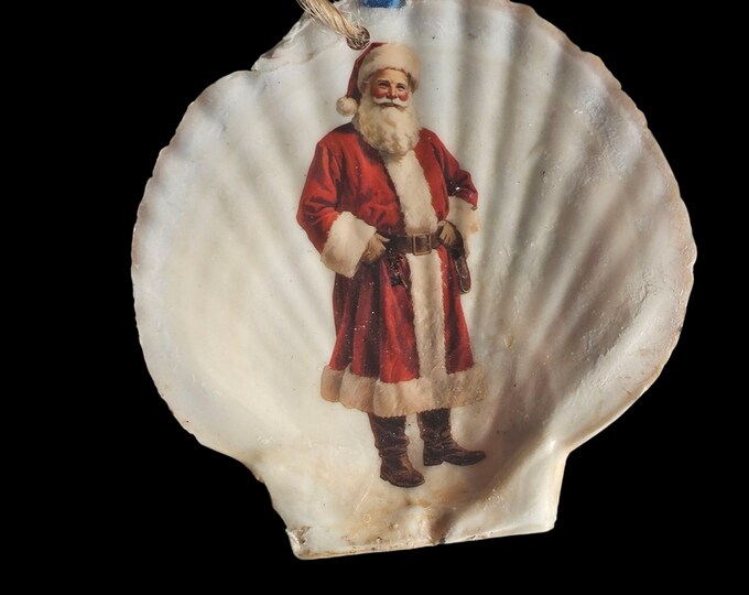 Handmade Santa Shell Christmas Ornament: One-Of-A-Kind Holiday Decor