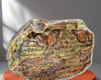 Large Butterfly Shell Home Decor: Knick Knack, Art, Pill Holder