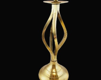 Vintage Brass Candlestick Twisted Brass Spiral Stem Candle Holder @Everything Vintage