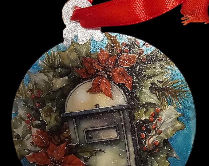 Handmade Poinsettia Acrylic Christmas Ornament: One-Of-A-Kind Holiday Decor