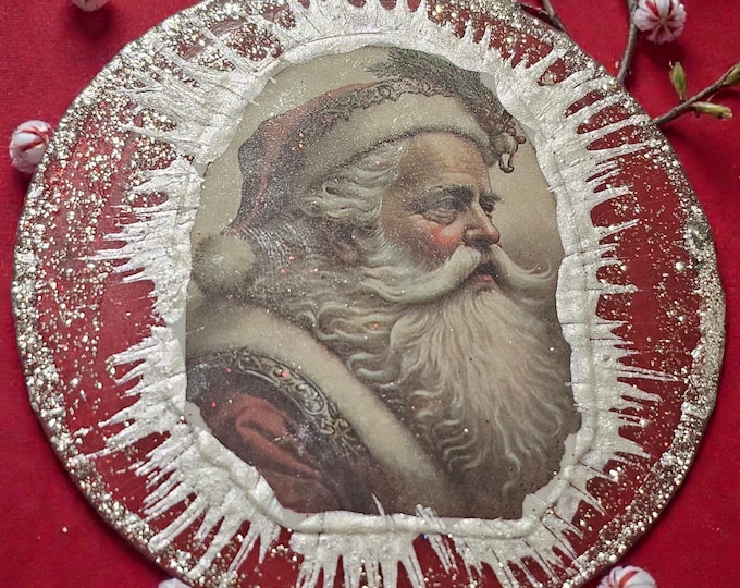 Handmade Santa Christmas Ornament: One-Of-A-Kind  Home Decor, Bells