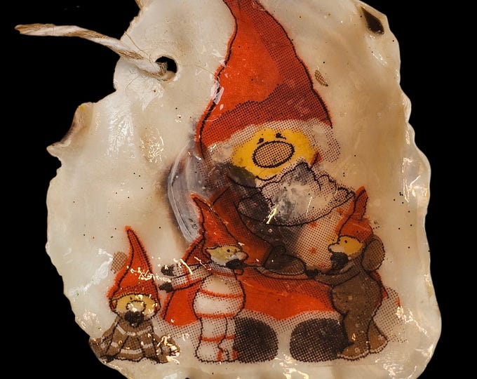 Handmade Shell Elf Christmas Ornament: One-Of-A-Kind Holiday Decor