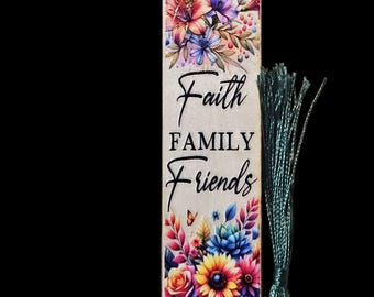 Christian Wood Bookmark Mark 5:36 Handmade Wooden Bookmark with Purple Tassle