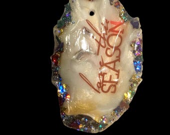 Shell Christmas Ornament "Love This Season"