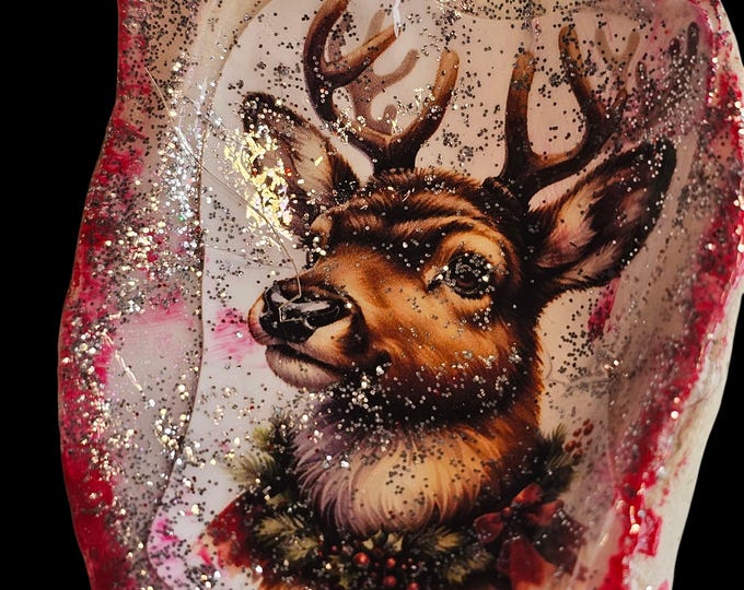 Handmade Reindeer Shell Christmas Ornament: One-Of-A-Kind Holiday Decor, Deer