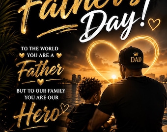 Afdrukbare Vaderdagkaart Directe download digitale kaart voor papa Fijne Vaderdag-wenskaart