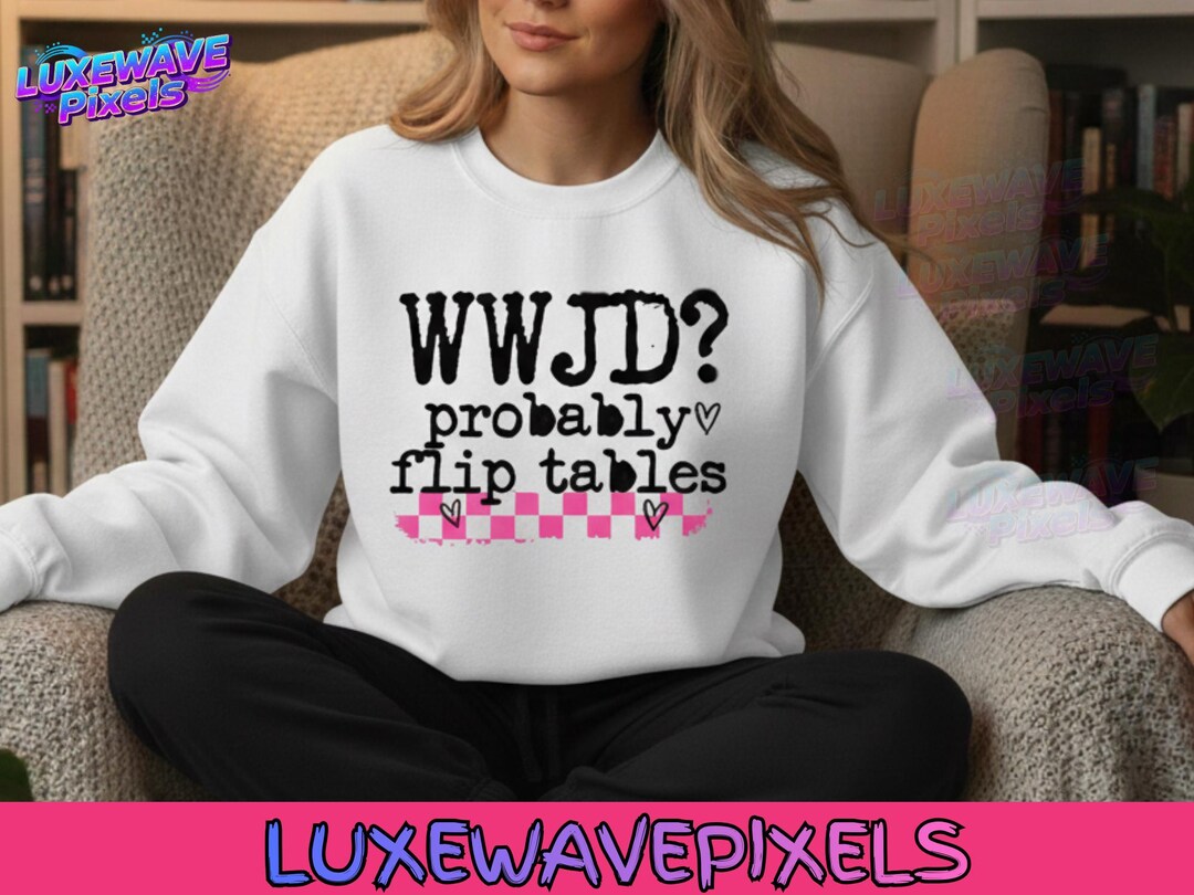 WWJD SVG PNG, Funny Christian Shirt Design, Checkered Wwjd Probably ...