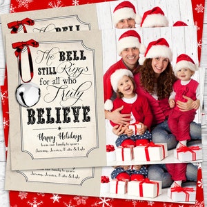 Polar Express Christmas Card - INSTANT DOWNLOAD - Edit & Print, Photo, Picture, Xmas Family Portrait, Printable, Believe, Bell Still Rings image 4