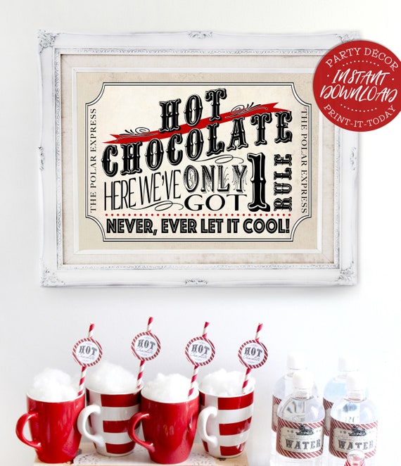 Polar Express Hot Chocolate Poster Instant Download Etsy