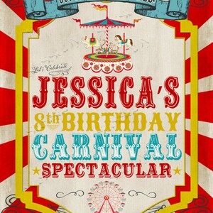 Carnival Game Sideshow Alley Poster, Edit Text, Editable, Sign, Birthday Party, Welcome Sign, Come One Come All, Circus, Carousel, Instant Download, Printable, Print Yourself,