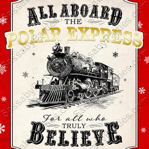 Polar Express Poster - All Aboard - INSTANT DOWNLOAD - Printable ...