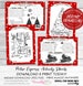 Polar Express Activity Sheets - INSTANT DOWNLOAD - Printable Red Christmas Birthday Party Games, Puzzles, Coloring Sheets, Activities, Train